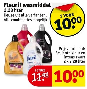 Aanbiedingen Fleuril wasmiddel briljante kleur en intens zwart - Fleuril - Geldig van 13/11/2016 tot 20/11/2016 bij Kruidvat