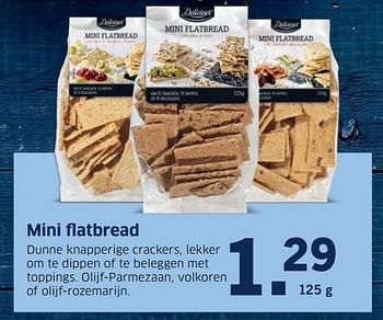 Aanbiedingen Mini flatbread - Delicieux - Geldig van 14/11/2016 tot 20/11/2016 bij Lidl