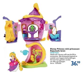 Aanbiedingen Disney princess mini prinsessen rapunzels toren - Disney Princess - Geldig van 26/09/2016 tot 07/12/2016 bij Bart Smit