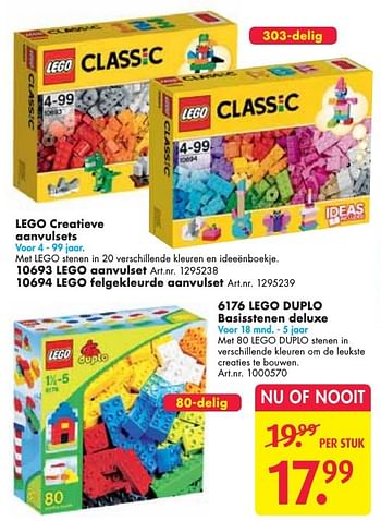 Aanbiedingen 6176 lego duplo basisstenen deluxe - Lego - Geldig van 26/09/2016 tot 07/12/2016 bij Bart Smit