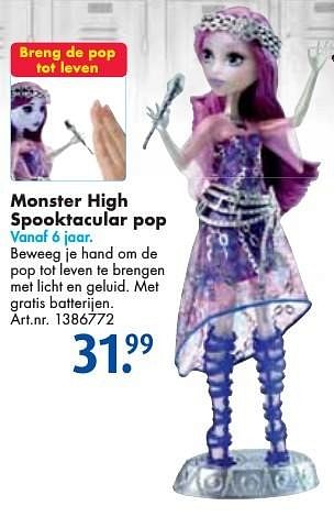 Aanbiedingen Monster high spooktacular pop - Monster High - Geldig van 26/09/2016 tot 07/12/2016 bij Bart Smit