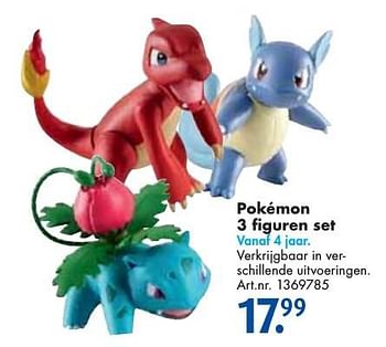 Aanbiedingen Pokémon 3 figuren set - Pokemon - Geldig van 26/09/2016 tot 07/12/2016 bij Bart Smit