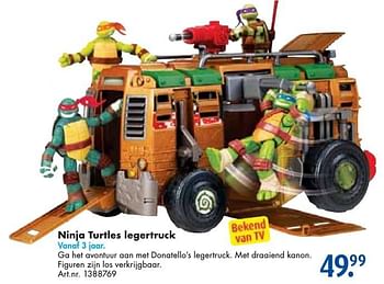 Aanbiedingen Ninja turtles legertruck - Ninja Turtles - Geldig van 26/09/2016 tot 07/12/2016 bij Bart Smit