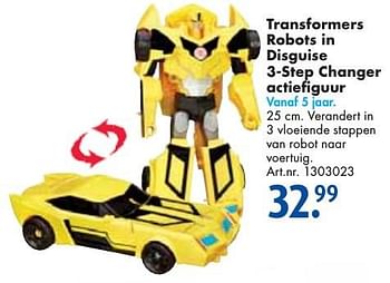 Aanbiedingen Transformers robots in disguise 3-step changer actiefiguur - Transformers - Geldig van 26/09/2016 tot 07/12/2016 bij Bart Smit
