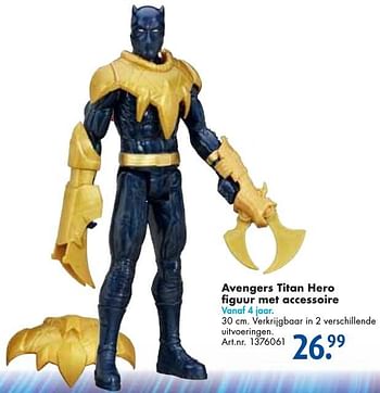 Aanbiedingen Avengers titan hero figuur met accessoire - Avengers - Geldig van 26/09/2016 tot 07/12/2016 bij Bart Smit