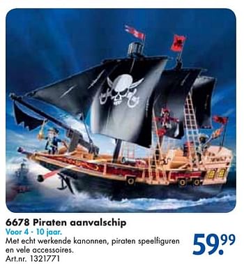 Aanbiedingen Piraten aanvalschip - Playmobil - Geldig van 26/09/2016 tot 07/12/2016 bij Bart Smit