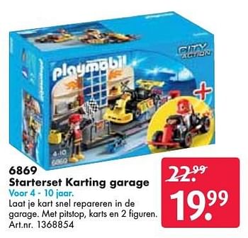 Aanbiedingen Starterset karting garage - Playmobil - Geldig van 26/09/2016 tot 07/12/2016 bij Bart Smit