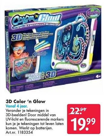 Aanbiedingen 3d color `n glow - Creative Magic - Geldig van 26/09/2016 tot 07/12/2016 bij Bart Smit