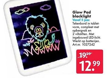 Aanbiedingen Glow pad blacklight - Huismerk - Bart Smit - Geldig van 26/09/2016 tot 07/12/2016 bij Bart Smit