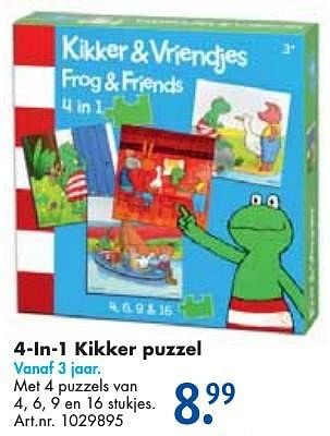 Aanbiedingen 4-in-1 kikker puzzel - Huismerk - Bart Smit - Geldig van 26/09/2016 tot 07/12/2016 bij Bart Smit