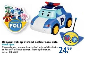 Aanbiedingen Robocar poli op afstand bestuurbare auto - Robocar Poli  - Geldig van 26/09/2016 tot 07/12/2016 bij Bart Smit