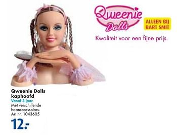 Aanbiedingen Qweenie dolls kaphoofd - Qweenie Dolls - Geldig van 26/09/2016 tot 07/12/2016 bij Bart Smit