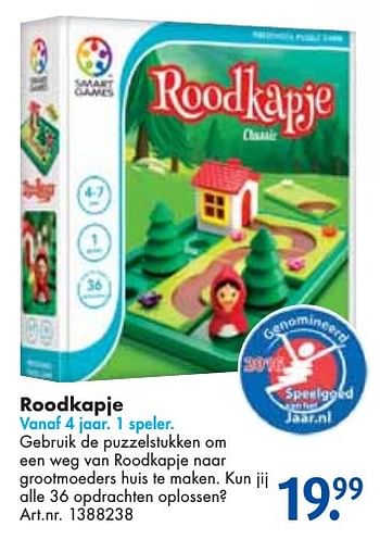 Aanbiedingen Roodkapje - Smart Games - Geldig van 26/09/2016 tot 07/12/2016 bij Bart Smit