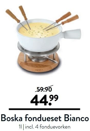Aanbiedingen Boska fondueset bianco - Boska - Geldig van 14/11/2016 tot 27/11/2016 bij Cook & Co