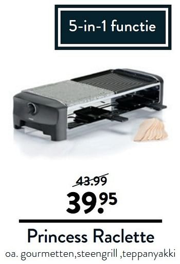 Aanbiedingen Princess raclette - Geldig van 14/11/2016 tot 27/11/2016 bij Cook & Co