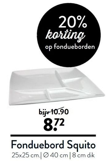 Aanbiedingen Fonduebord squito - Huismerk - Cook &amp; Co - Geldig van 14/11/2016 tot 27/11/2016 bij Cook & Co