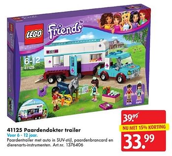 Aanbiedingen 41125 paardendokter trailer - Lego - Geldig van 05/11/2016 tot 20/11/2016 bij Bart Smit