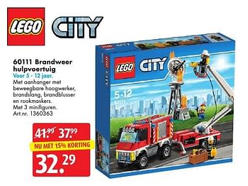 Aanbiedingen 60111 brandweer hulpvoertuig - Lego - Geldig van 05/11/2016 tot 20/11/2016 bij Bart Smit