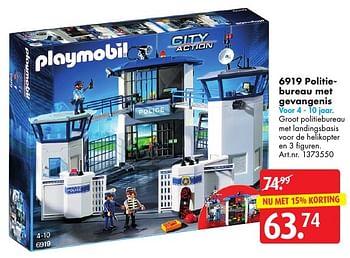 Aanbiedingen 6919 politiebureau met gevangenis - Playmobil - Geldig van 05/11/2016 tot 20/11/2016 bij Bart Smit