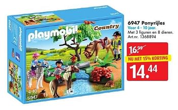 Aanbiedingen 6947 ponyrijles - Playmobil - Geldig van 05/11/2016 tot 20/11/2016 bij Bart Smit