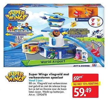Aanbiedingen Super wings vliegveld met verkeerstoren speelset - Super Wings  - Geldig van 05/11/2016 tot 20/11/2016 bij Bart Smit
