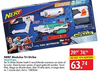 Aanbiedingen Nerf modulus tri-strike - Nerf - Geldig van 05/11/2016 tot 20/11/2016 bij Bart Smit