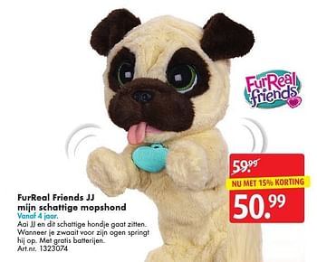 Aanbiedingen Furreal friends jj mijn schattige mopshond - FurReal Friends - Geldig van 05/11/2016 tot 20/11/2016 bij Bart Smit