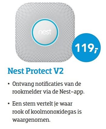 Aanbiedingen Nest protect v2 - Nest - Geldig van 01/11/2016 tot 20/11/2016 bij Coolblue