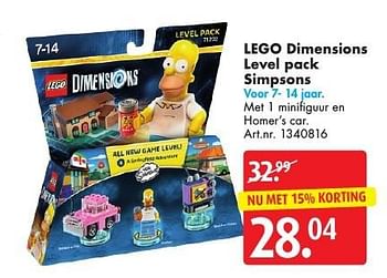 Aanbiedingen Lego dimensions level pack simpsons - Lego - Geldig van 05/11/2016 tot 20/11/2016 bij Bart Smit