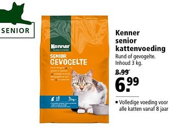 Aanbiedingen Kenner senior kattenvoeding - Kenner - Geldig van 07/11/2016 tot 20/11/2016 bij Welkoop