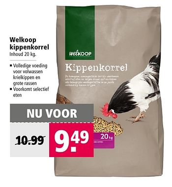 Aanbiedingen Welkoop kippenkorrel - Huismerk - Welkoop - Geldig van 07/11/2016 tot 20/11/2016 bij Welkoop