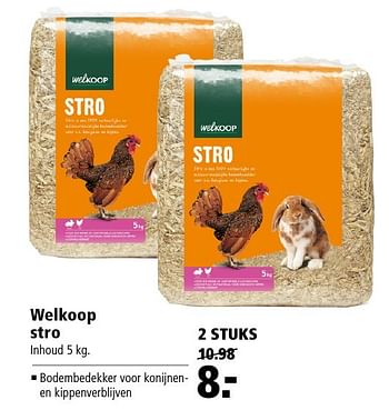 Aanbiedingen Welkoop stro - Huismerk - Welkoop - Geldig van 07/11/2016 tot 20/11/2016 bij Welkoop