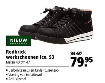 Aanbiedingen Redbrick werkschoenen ice, s3 - Redbrick - Geldig van 07/11/2016 tot 20/11/2016 bij Welkoop