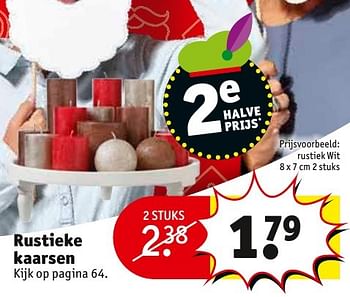 Aanbiedingen Rustieke kaarsen rustiek wit - Huismerk - Kruidvat - Geldig van 08/11/2016 tot 20/11/2016 bij Kruidvat