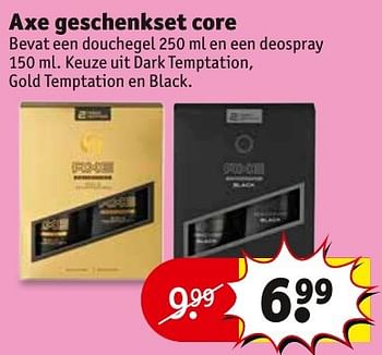 Aanbiedingen Axe geschenkset core - Axe - Geldig van 08/11/2016 tot 20/11/2016 bij Kruidvat