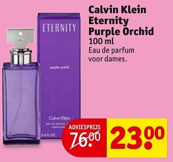 Aanbiedingen Calvin klein eternity purple orchid - Calvin Klein - Geldig van 08/11/2016 tot 20/11/2016 bij Kruidvat