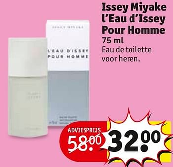 Aanbiedingen Issey miyake l`eau d`issey pour homme - Issey Miyake - Geldig van 08/11/2016 tot 20/11/2016 bij Kruidvat