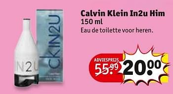 Aanbiedingen Calvin klein in2u him - Calvin Klein - Geldig van 08/11/2016 tot 20/11/2016 bij Kruidvat