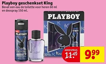 Aanbiedingen Playboy geschenkset king - Playboy - Geldig van 08/11/2016 tot 20/11/2016 bij Kruidvat