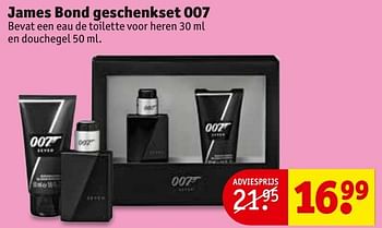 Aanbiedingen James bond geschenkset 007 - James Bond - Geldig van 08/11/2016 tot 20/11/2016 bij Kruidvat