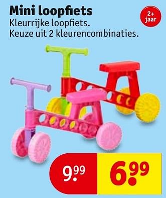 Aanbiedingen Mini loopfiets - Huismerk - Kruidvat - Geldig van 08/11/2016 tot 20/11/2016 bij Kruidvat