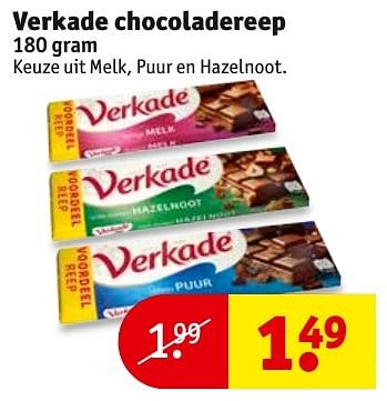 Aanbiedingen Verkade chocoladereep - Verkade - Geldig van 13/11/2016 tot 20/11/2016 bij Kruidvat
