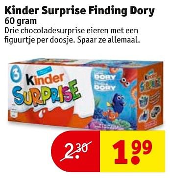 Aanbiedingen Kinder surprise finding dory - Kinder - Geldig van 13/11/2016 tot 20/11/2016 bij Kruidvat