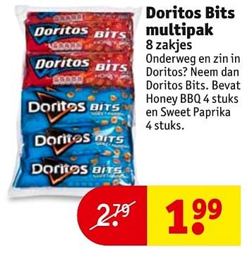 Aanbiedingen Doritos bits multipak - Doritos - Geldig van 13/11/2016 tot 20/11/2016 bij Kruidvat