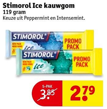 Aanbiedingen Stimorol ice kauwgom - Stimorol - Geldig van 13/11/2016 tot 20/11/2016 bij Kruidvat