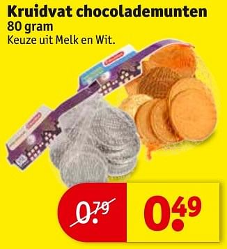 Aanbiedingen Kruidvat chocolademunten - Huismerk - Kruidvat - Geldig van 13/11/2016 tot 20/11/2016 bij Kruidvat