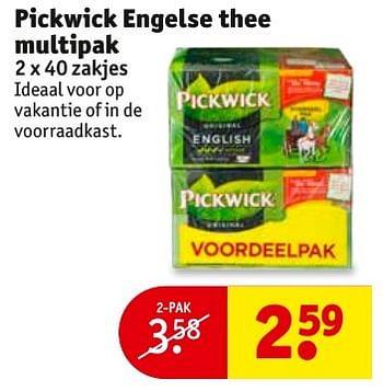 Aanbiedingen Pickwick engelse thee multipak - Pickwick - Geldig van 13/11/2016 tot 20/11/2016 bij Kruidvat