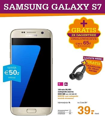 Aanbiedingen Samsung galaxy s7 - Samsung - Geldig van 11/11/2016 tot 20/11/2016 bij Telecombinatie