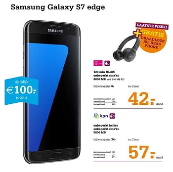 Aanbiedingen Samsung galaxy s7 edge - Samsung - Geldig van 11/11/2016 tot 20/11/2016 bij Telecombinatie