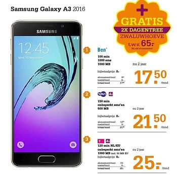 Aanbiedingen Samsung galaxy a3 2016 - Samsung - Geldig van 11/11/2016 tot 20/11/2016 bij Telecombinatie